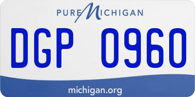 MI license plate DGP0960