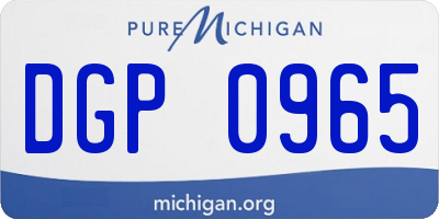 MI license plate DGP0965