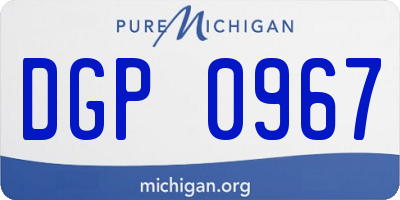 MI license plate DGP0967