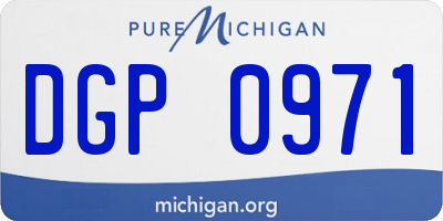 MI license plate DGP0971