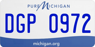MI license plate DGP0972