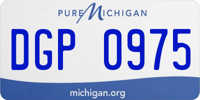 MI license plate DGP0975
