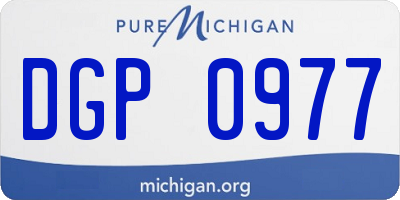 MI license plate DGP0977