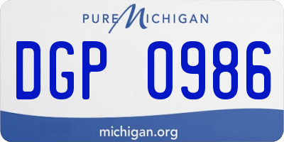 MI license plate DGP0986