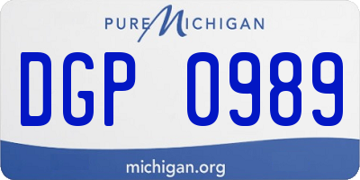 MI license plate DGP0989