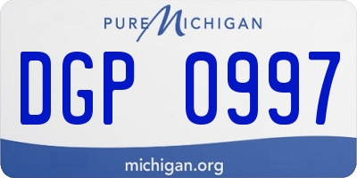 MI license plate DGP0997