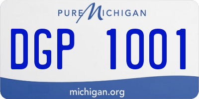 MI license plate DGP1001