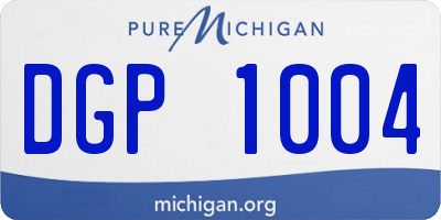 MI license plate DGP1004