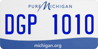 MI license plate DGP1010