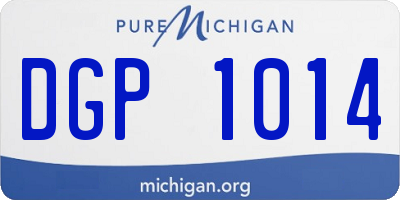 MI license plate DGP1014
