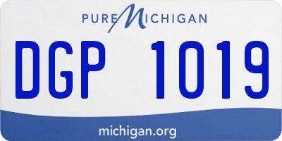 MI license plate DGP1019