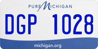 MI license plate DGP1028