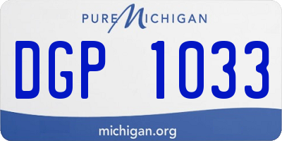 MI license plate DGP1033