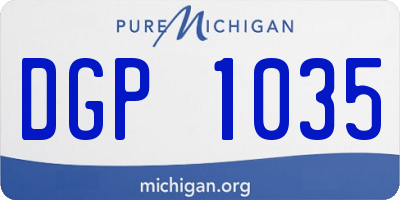 MI license plate DGP1035
