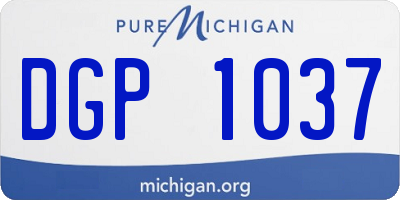 MI license plate DGP1037