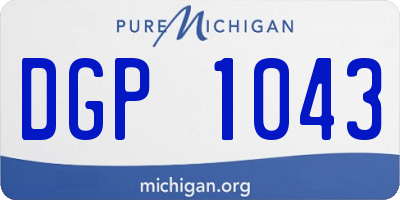 MI license plate DGP1043