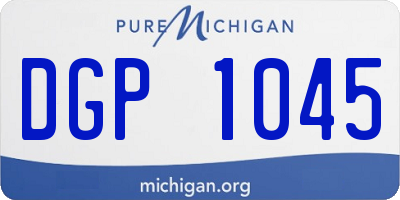 MI license plate DGP1045