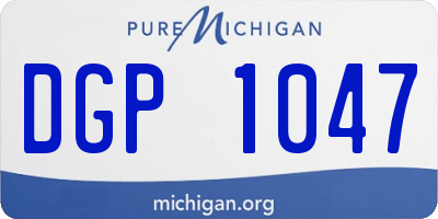 MI license plate DGP1047