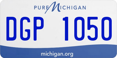 MI license plate DGP1050