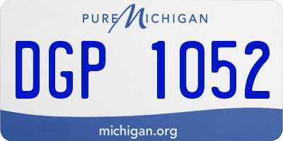 MI license plate DGP1052