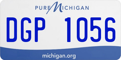 MI license plate DGP1056