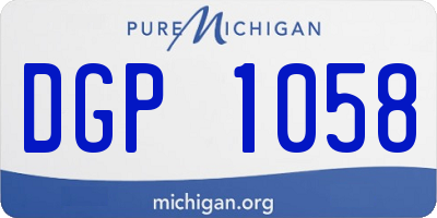 MI license plate DGP1058