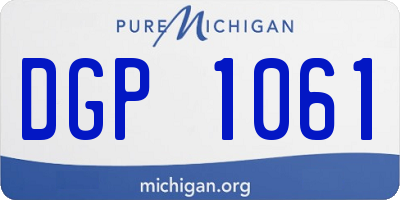 MI license plate DGP1061
