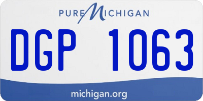 MI license plate DGP1063