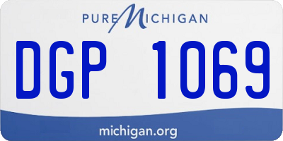 MI license plate DGP1069