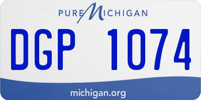 MI license plate DGP1074