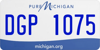 MI license plate DGP1075
