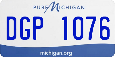 MI license plate DGP1076
