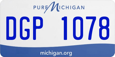 MI license plate DGP1078