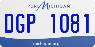 MI license plate DGP1081