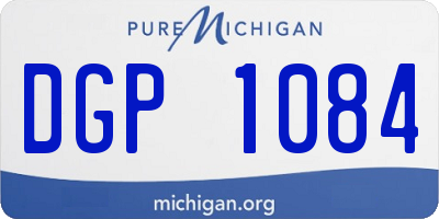 MI license plate DGP1084
