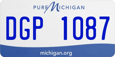 MI license plate DGP1087