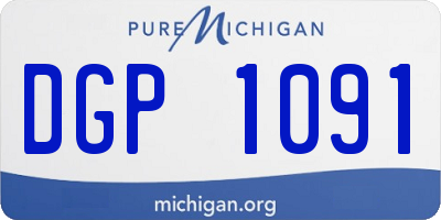MI license plate DGP1091