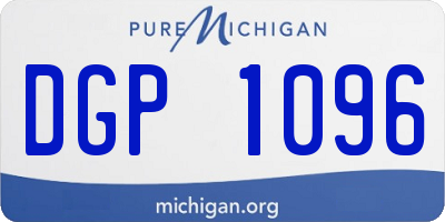 MI license plate DGP1096