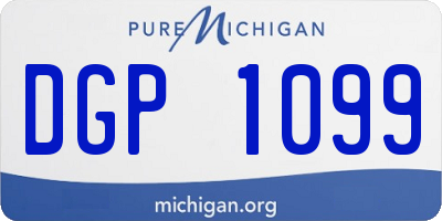 MI license plate DGP1099