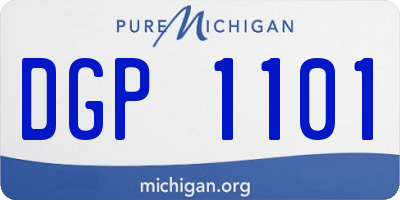 MI license plate DGP1101