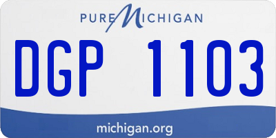 MI license plate DGP1103