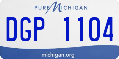 MI license plate DGP1104