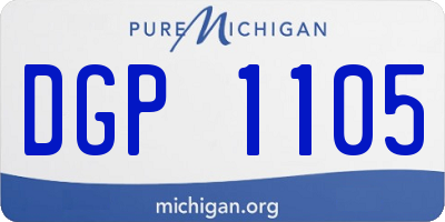 MI license plate DGP1105