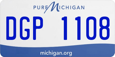 MI license plate DGP1108
