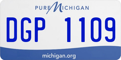 MI license plate DGP1109