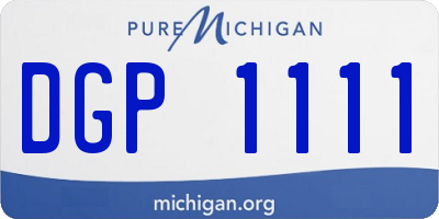 MI license plate DGP1111