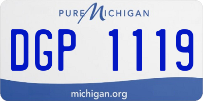 MI license plate DGP1119