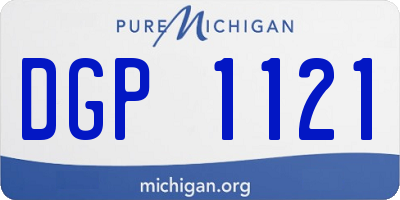 MI license plate DGP1121