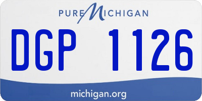 MI license plate DGP1126