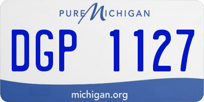 MI license plate DGP1127